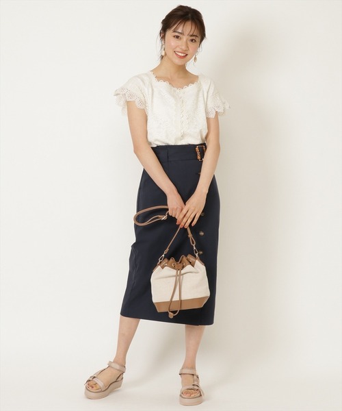 WILLSELECTION（ウィルセレクション）の「レースＭＩＸブラウス（シャツ/ブラウス・レディース・ブラック/オフホワイト/ピンク・MEDIUM）」の7枚目の写真