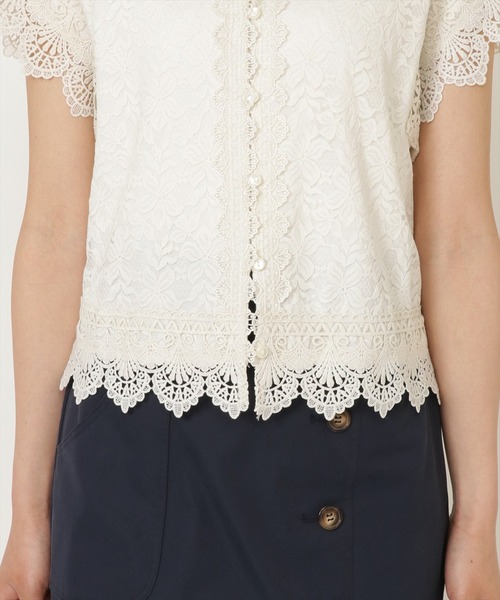 WILLSELECTION（ウィルセレクション）の「レースＭＩＸブラウス（シャツ/ブラウス・レディース・ブラック/オフホワイト/ピンク・MEDIUM）」の9枚目の写真