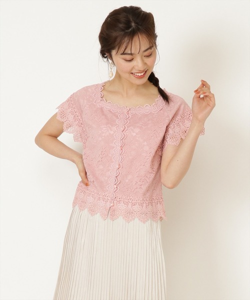 WILLSELECTION（ウィルセレクション）の「レースＭＩＸブラウス（シャツ/ブラウス・レディース・ブラック/オフホワイト/ピンク・MEDIUM）」の10枚目の写真