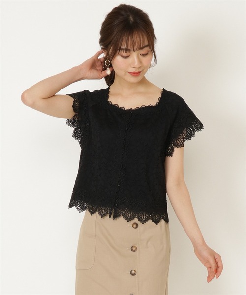 WILLSELECTION（ウィルセレクション）の「レースＭＩＸブラウス（シャツ/ブラウス・レディース・ブラック/オフホワイト/ピンク・MEDIUM）」の16枚目の写真