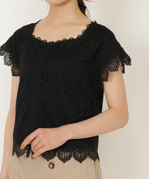 WILLSELECTION（ウィルセレクション）の「レースＭＩＸブラウス（シャツ/ブラウス・レディース・ブラック/オフホワイト/ピンク・MEDIUM）」の20枚目の写真