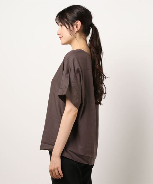 Lugnoncure（ルノンキュール）の「リネン混とろみTブラウス