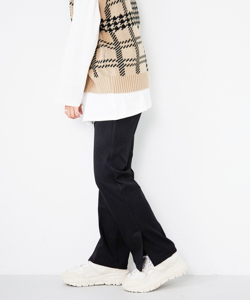 Heather（ヘザー）の「スリムフィットストレートパンツ　959875（スラックス・レディース・ブラック/グリーン/テラコッタ/イエロー/レッド・S/M/L/XS）」の2枚目の写真