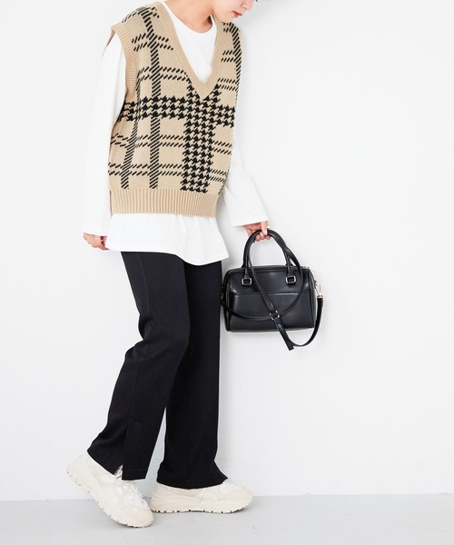 Heather（ヘザー）の「スリムフィットストレートパンツ　959875（スラックス・レディース・ブラック/グリーン/テラコッタ/イエロー/レッド・S/M/L/XS）」の15枚目の写真