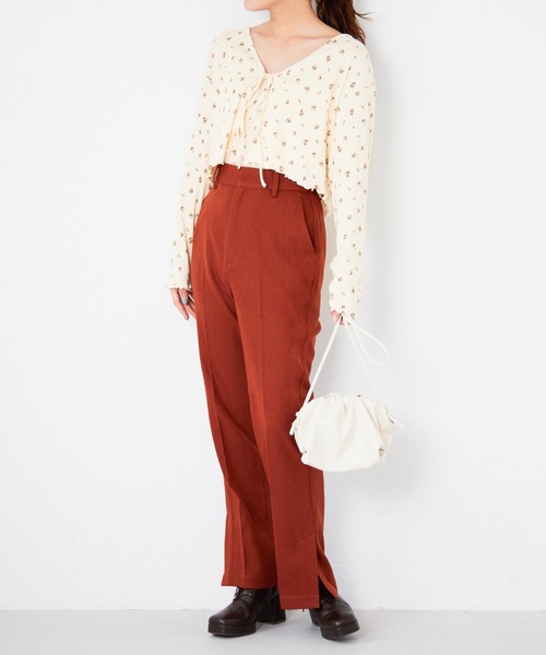 Heather（ヘザー）の「スリムフィットストレートパンツ　959875（スラックス・レディース・ブラック/グリーン/テラコッタ/イエロー/レッド・S/M/L/XS）」の17枚目の写真