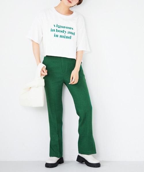 Heather（ヘザー）の「スリムフィットストレートパンツ　959875（スラックス・レディース・ブラック/グリーン/テラコッタ/イエロー/レッド・S/M/L/XS）」の20枚目の写真