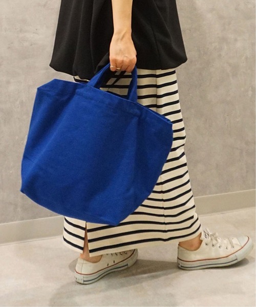 JOURNAL STANDARD LUXE(ジャーナルスタンダード ラックス)の「キャンバス 2Way-BAG-S(トートバッグ・レディース・アイボリー/ブラウン/ブルー・FREE)」の3枚目の写真