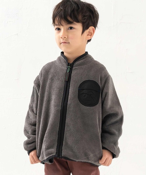 DILASH（ディラッシュ）の「両面ボアブルゾン（ブルゾン・キッズ・チャコール/ネイビー/キナリ・100/140/130/120/110/80/90）」の2枚目の写真