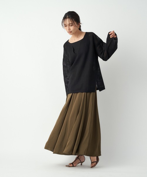 RIVE DROITE（リヴドロワ）の「大人の洗練されたデザインが魅力　ペイズリージャガードニット（ニット/セーター・レディース・ブラック/レッド・FREE）」の9枚目の写真