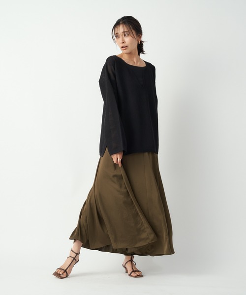 RIVE DROITE（リヴドロワ）の「大人の洗練されたデザインが魅力　ペイズリージャガードニット（ニット/セーター・レディース・ブラック/レッド・FREE）」の10枚目の写真