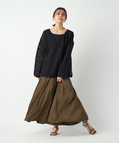 RIVE DROITE（リヴドロワ）の「大人の洗練されたデザインが魅力　ペイズリージャガードニット（ニット/セーター・レディース・ブラック/レッド・FREE）」の8枚目の写真