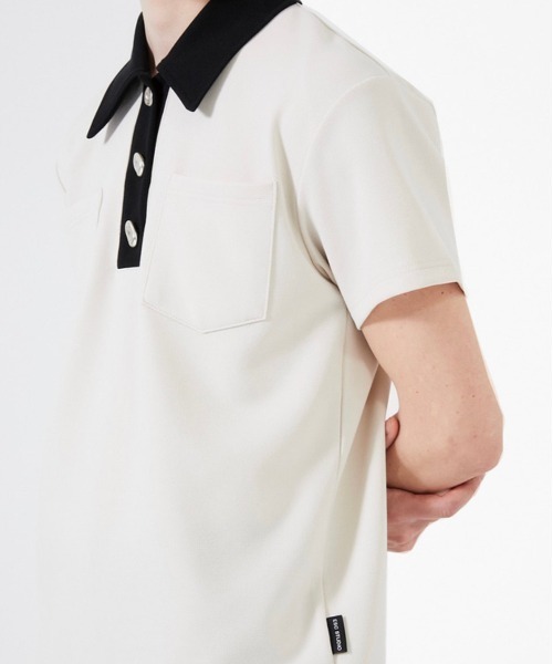 ESC STUDIO（イーエスシースタジオ）の「【ESC STUDIO】Button polo shirt（ポロシャツ・メンズ・ブラック/クリーム・ONE SIZE）」の17枚目の写真