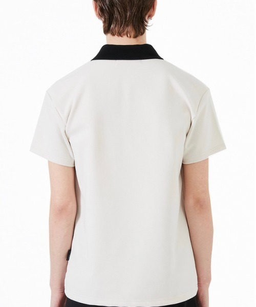 ESC STUDIO（イーエスシースタジオ）の「【ESC STUDIO】Button polo shirt（ポロシャツ・メンズ・ブラック/クリーム・ONE SIZE）」の16枚目の写真