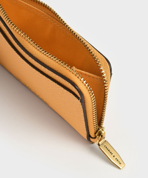 ★CHARLES&KEITH★Zip Around Card Holder ウォレット/送料込 CHARLES ＆ KEITH カードケース マルチスロット ジップ