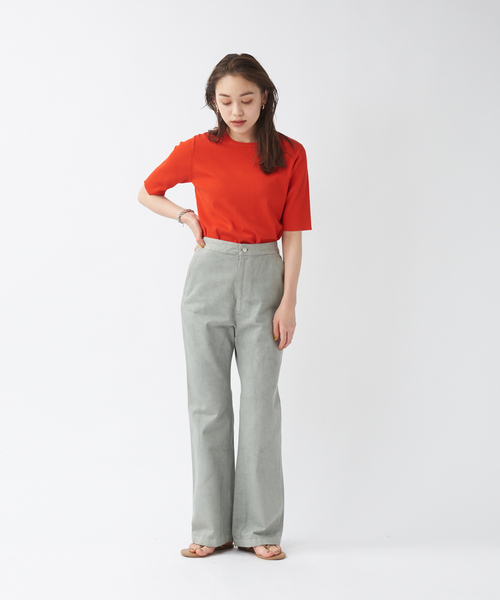 qualite（カリテ）の「ウォッシャブルクルーネックニットT（ニット/セーター・レディース・ダークブラウン/レッド/アイボリー・フリー）」の8枚目の写真