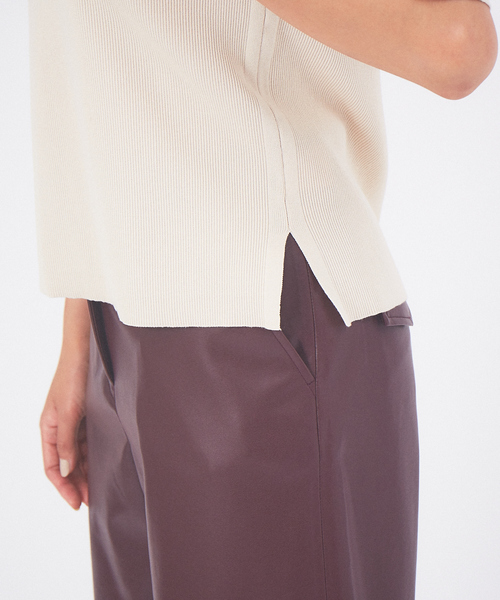 qualite（カリテ）の「ウォッシャブルクルーネックニットT（ニット/セーター・レディース・ダークブラウン/レッド/アイボリー・フリー）」の7枚目の写真