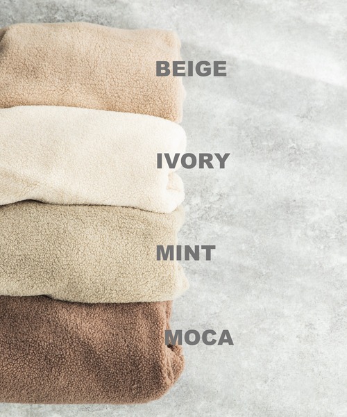 pairmanon（ペアマノン）の「【もこもこボア】【ママサイズ】シープボアCPOジャケット（ブルゾン・レディース・ミント/アイボリー/ベージュ/モカ・FREE）」の17枚目の写真