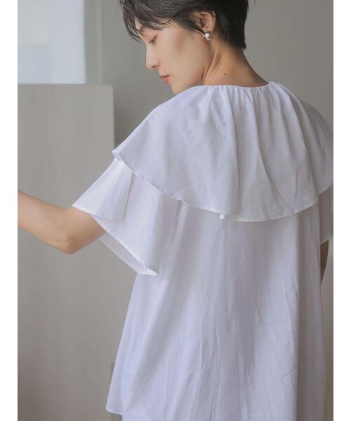 AMERICAN HOLIC(アメリカンホリック)の「フリル衿フレアブラウス(シャツ/ブラウス・レディース・サックスブルー/オフホワイト・FREE)」の19枚目の写真