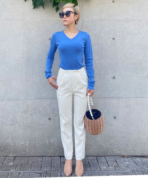 JENNE(ジェンヌ)の「美脚ストレートコーデュロイパンツ(その他パンツ・レディース・ホワイト/ブラック/ピンク/グリーン・SMALL/MEDIUM/LARGE/X-LARGE)」の2枚目の写真