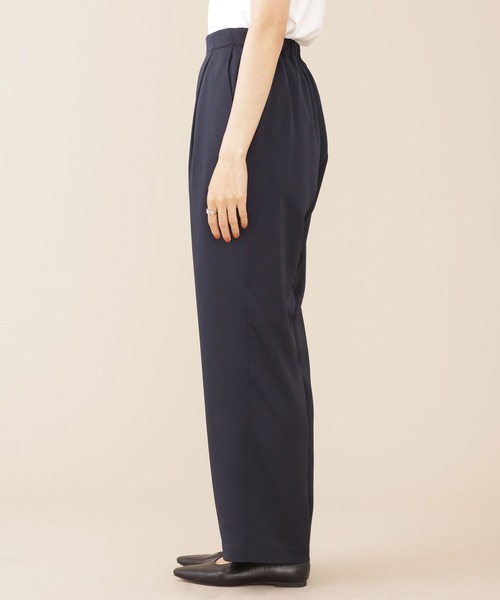 NANO universe（ナノユニバース）の「サッカーサテンイージーギャザーパンツ（その他パンツ・レディース・ブラウン/ネイビー/アイボリー・36/38）」の19枚目の写真