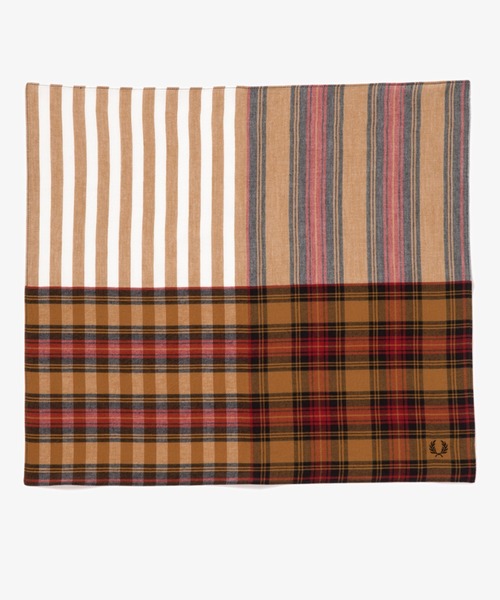 FRED PERRY（フレッドペリー）の「Woven Handkerchief（ハンカチ/ハンドタオル・メンズ・グレー/キャメル・ONE SIZE）」の5枚目の写真