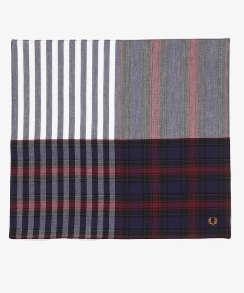 FRED PERRY（フレッドペリー）の「Woven Handkerchief（ハンカチ/ハンドタオル・メンズ・グレー/キャメル・ONE SIZE）」の3枚目の写真