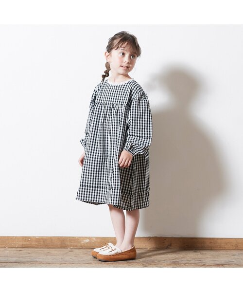 BREEZE（ブリーズ）の「袖ボリュームワンピース（ワンピース・キッズ・ブラック/ブラウン/チェック・100/110/80/140/120/130/90）」の13枚目の写真