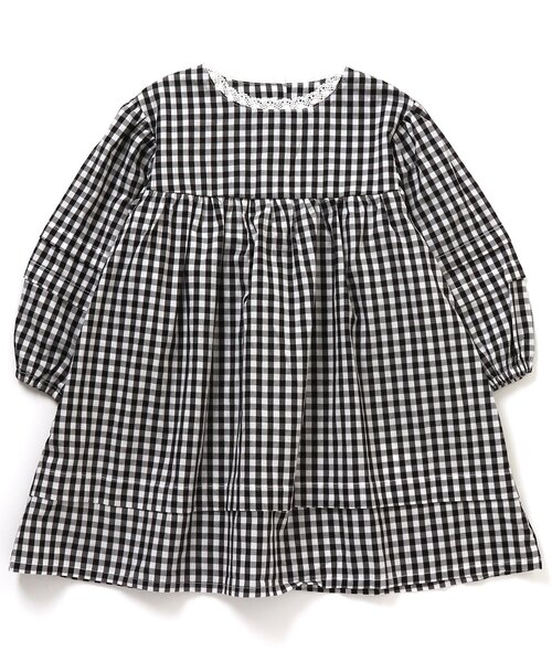 BREEZE（ブリーズ）の「袖ボリュームワンピース（ワンピース・キッズ・ブラック/ブラウン/チェック・100/110/80/140/120/130/90）」の21枚目の写真