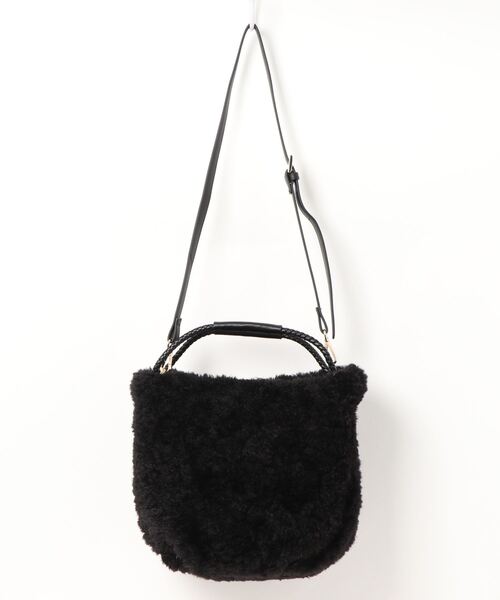 cache cache(カシュ カシュ)の「カシュカシュ cachecache / メッシュ丸ハンドルエコファー2wayショルダーバッグ(ショルダーバッグ・レディース・グレー/ベージュ系その他/アイボリー/ブラック・FREE)」の5枚目の写真