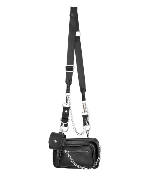 Figments(フィグメンツ)の「ダブルチェーンツキミニショルダー(ショルダーバッグ・レディース・ブラック・FREE)」の6枚目の写真