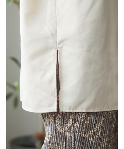 ELENCARE DUE（エレンカーレデュエ）の「・ELENCARE DUE ケープレイヤードチュニック＊（シャツ/ブラウス・レディース・チャコールグレー/ブラック/ライトベージュ・FREE）」の14枚目の写真