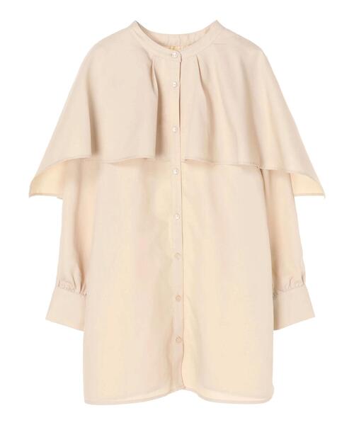 ELENCARE DUE（エレンカーレデュエ）の「・ELENCARE DUE ケープレイヤードチュニック＊（シャツ/ブラウス・レディース・チャコールグレー/ブラック/ライトベージュ・FREE）」の16枚目の写真