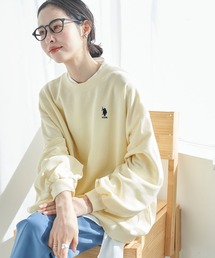 U.S. POLO ASSN./ユーエスポロアッスン 別注ワンポイント刺繍ロゴオーバーサイズボリュームスリーブスウェット