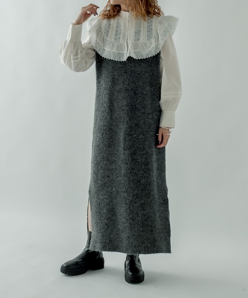 mystic（ミスティック）の「衿付きブラウス（シャツ/ブラウス・レディース・ブラック/オフホワイト・FREE）」の11枚目の写真