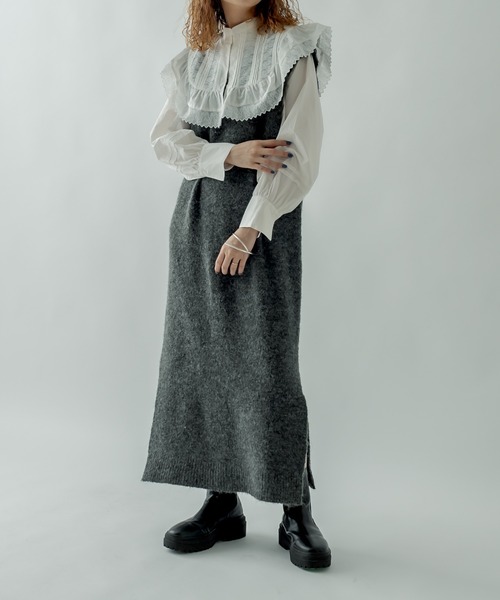 mystic（ミスティック）の「衿付きブラウス（シャツ/ブラウス・レディース・ブラック/オフホワイト・FREE）」の12枚目の写真