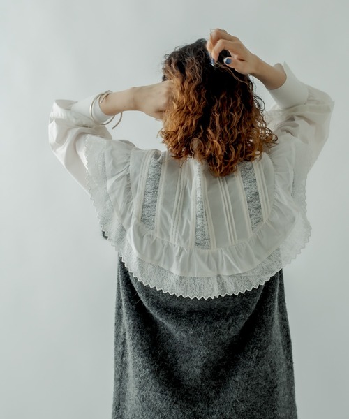 mystic（ミスティック）の「衿付きブラウス（シャツ/ブラウス・レディース・ブラック/オフホワイト・FREE）」の16枚目の写真