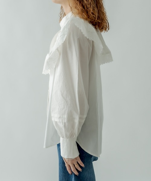 mystic（ミスティック）の「衿付きブラウス（シャツ/ブラウス・レディース・ブラック/オフホワイト・FREE）」の20枚目の写真