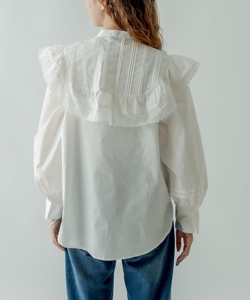 mystic（ミスティック）の「衿付きブラウス（シャツ/ブラウス・レディース・ブラック/オフホワイト・FREE）」の21枚目の写真