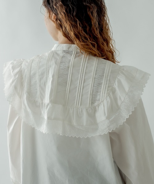 mystic（ミスティック）の「衿付きブラウス（シャツ/ブラウス・レディース・ブラック/オフホワイト・FREE）」の22枚目の写真