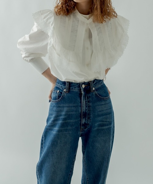 mystic（ミスティック）の「衿付きブラウス（シャツ/ブラウス・レディース・ブラック/オフホワイト・FREE）」の17枚目の写真