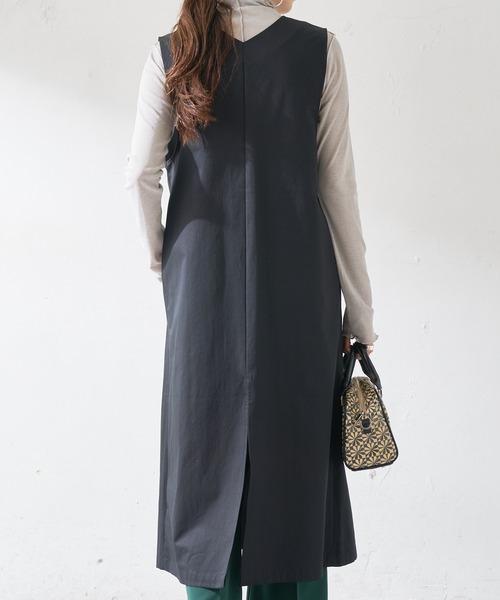 DISCOAT(ディスコート)の「ノーカラーロングジレ(シャツ/ブラウス・レディース・ブラック/モカ・FREE)」の18枚目の写真