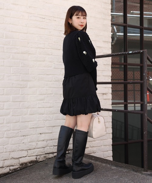 one after another NICE CLAUP（ワンアフターアナザーナイスクラップ）の「刺繍ニットカーディガン（カーディガン/ボレロ・レディース・ホワイト系その他/ブラック系その他/グレー系その他・FREE）」の18枚目の写真