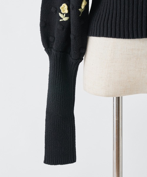 one after another NICE CLAUP（ワンアフターアナザーナイスクラップ）の「刺繍ニットカーディガン（カーディガン/ボレロ・レディース・ホワイト系その他/ブラック系その他/グレー系その他・FREE）」の19枚目の写真