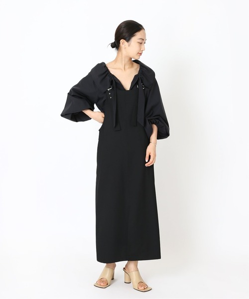 journal standard L'essage（ジャーナルスタンダードレサージュ）の「TWカルゼ ジャンパーワンピース◆2（ジャンパースカート・レディース・ブラック/カーキ・FREE）」の14枚目の写真