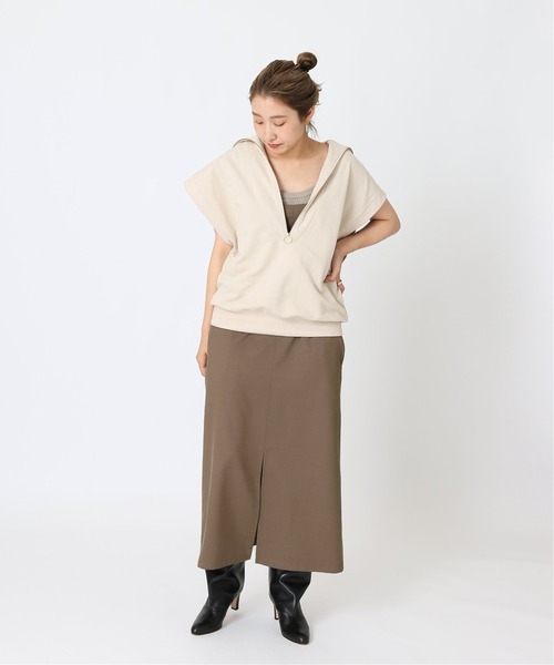 journal standard L'essage（ジャーナルスタンダードレサージュ）の「TWカルゼ ジャンパーワンピース◆2（ジャンパースカート・レディース・ブラック/カーキ・FREE）」の15枚目の写真