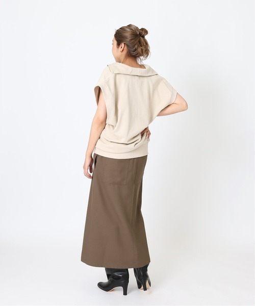 journal standard L'essage（ジャーナルスタンダードレサージュ）の「TWカルゼ ジャンパーワンピース◆2（ジャンパースカート・レディース・ブラック/カーキ・FREE）」の7枚目の写真