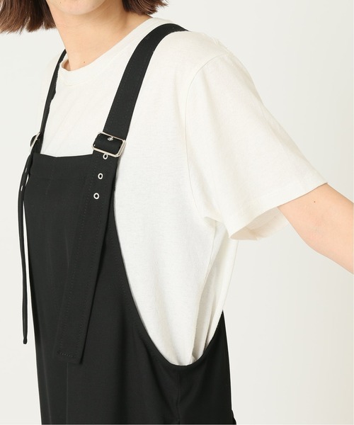 journal standard L'essage（ジャーナルスタンダードレサージュ）の「TWカルゼ ジャンパーワンピース◆2（ジャンパースカート・レディース・ブラック/カーキ・FREE）」の8枚目の写真