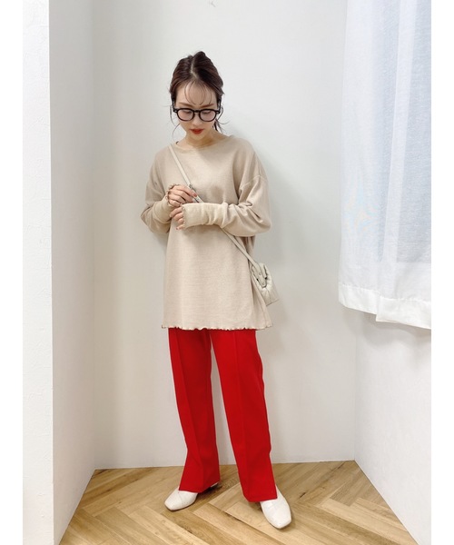 jumelle（ジュメロ）の「ワッフルプルオーバー（Tシャツ/カットソー・レディース・ベージュ/グレー/ピンク・FREE）」の14枚目の写真