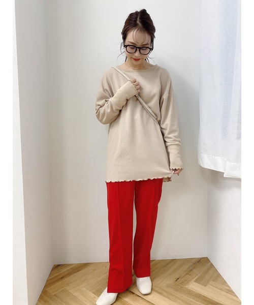 jumelle（ジュメロ）の「ワッフルプルオーバー（Tシャツ/カットソー・レディース・ベージュ/グレー/ピンク・FREE）」の15枚目の写真