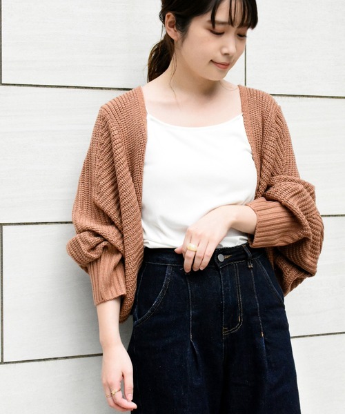 Brownie（ブラウニー）の「Brownie ラメニットボレロ（カーディガン/ボレロ・レディース・ピンク/アイボリー/モカ/オレンジ・FREE）」の4枚目の写真